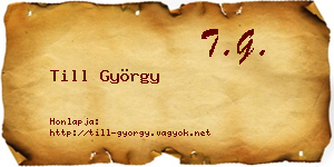 Till György névjegykártya